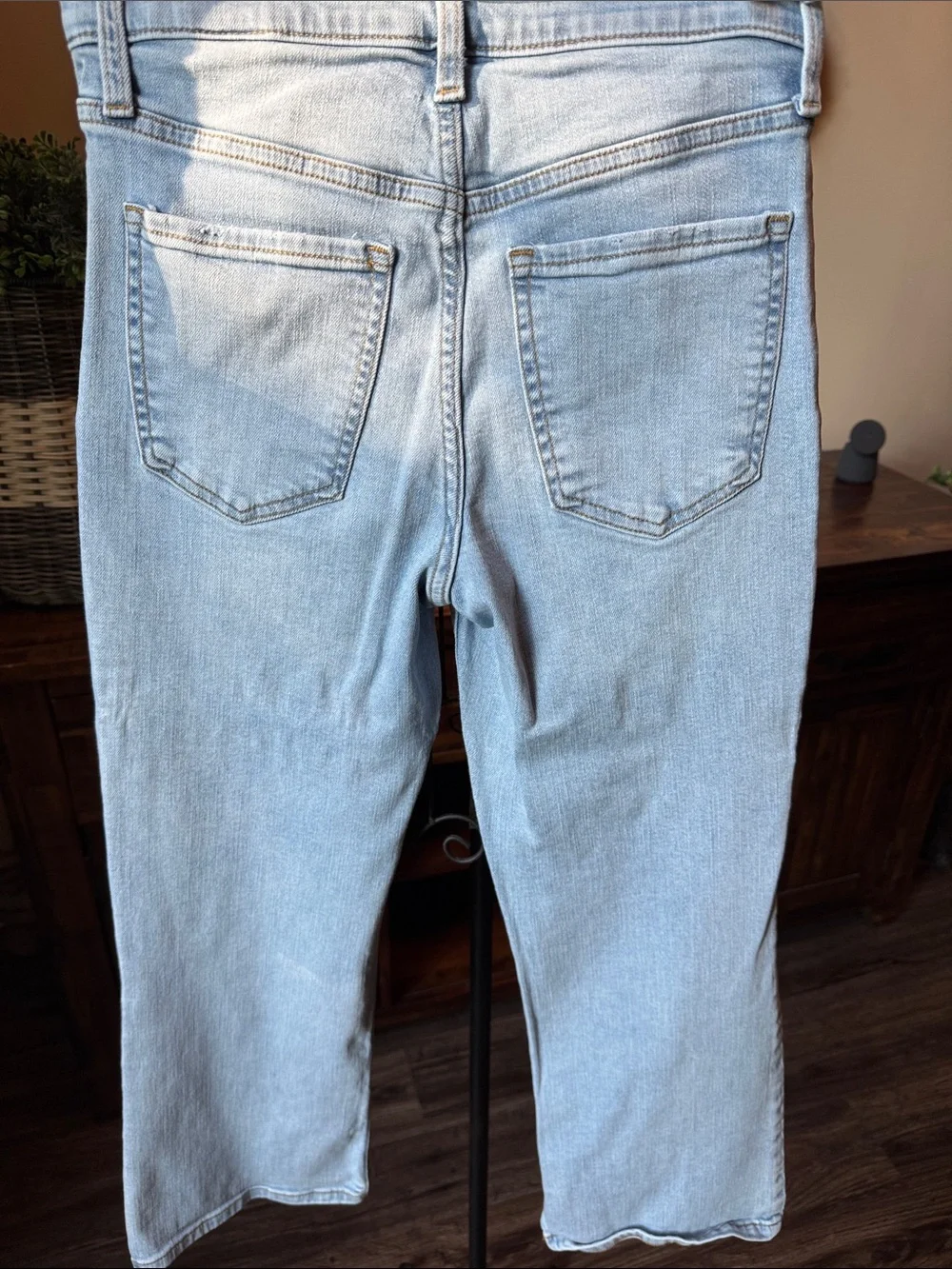 Banana Republic Light Wash High-Rise Button-Fly Cropped Jeans